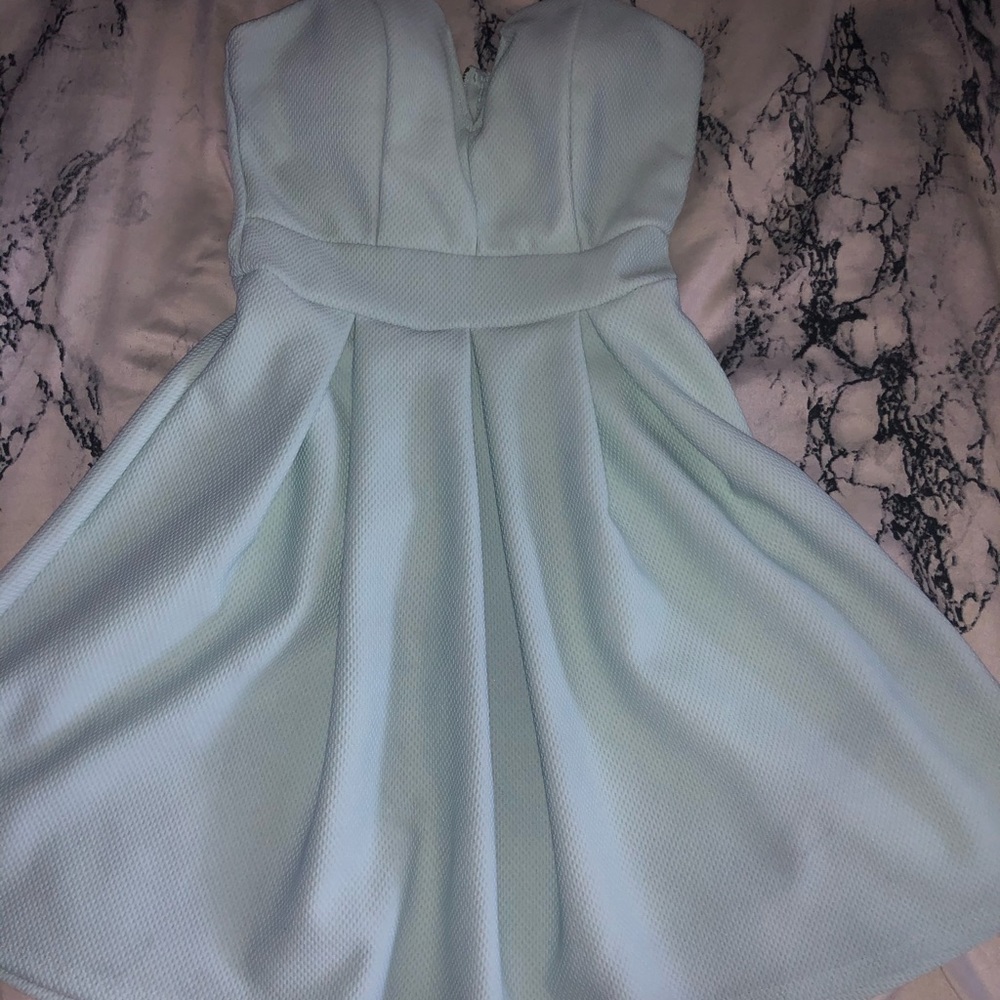 windsor teal / mint colored strapless dress xs